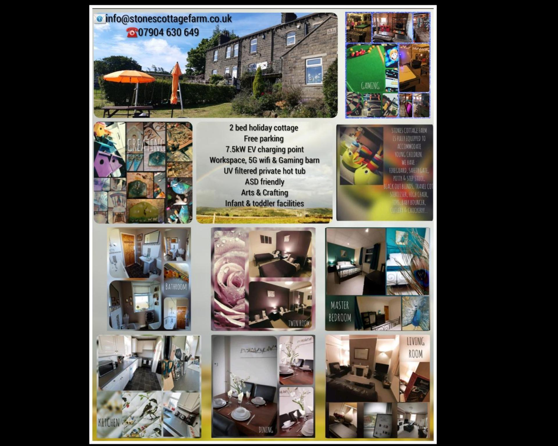 Stones Cottage Farm, Nr Haworth, Family Friendly, Work Friendly, Gaming Barn, Crafting, Free Wifi, Free Parking, Ev Point Oxenhope Zewnętrze zdjęcie