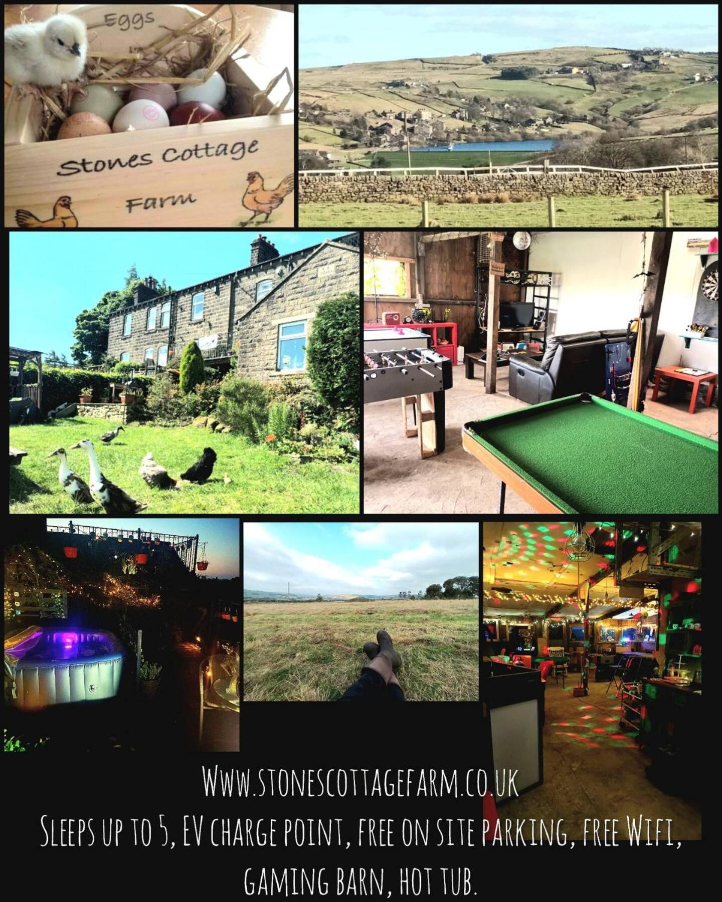 Stones Cottage Farm, Nr Haworth, Family Friendly, Work Friendly, Gaming Barn, Crafting, Free Wifi, Free Parking, Ev Point Oxenhope Zewnętrze zdjęcie